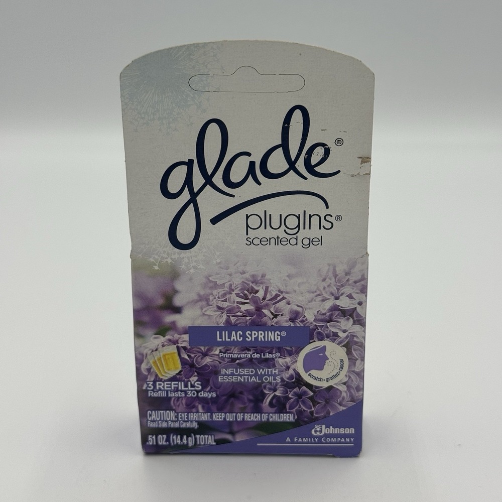 Vintage Glade PlugIns gel Lilac Spring Refills Air Freshener Refills Only